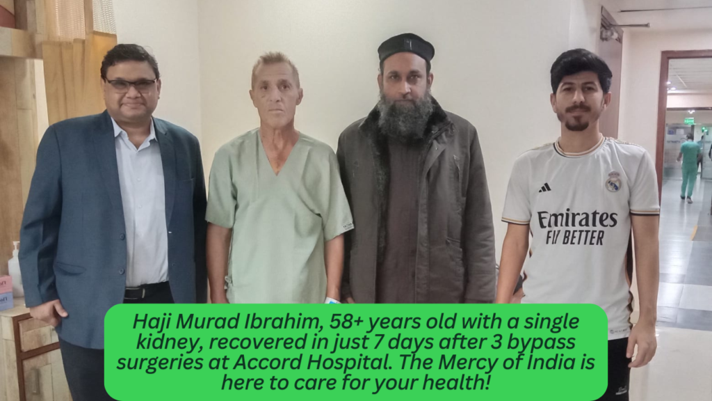 Arabic-speaking doctor consulting Iraqi patient in Delhi hospital.